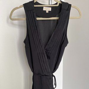 Modcloth Black Wrap Top